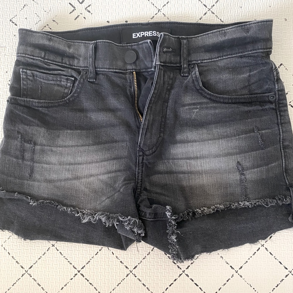 Express High Waist Moto Shorts